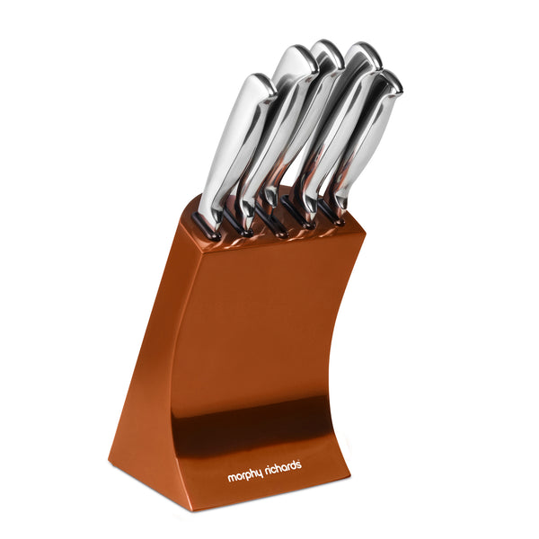 Accents 5 Piece Knife Block Copper