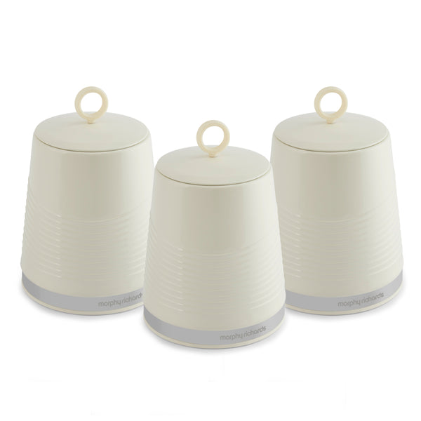 Dune Set of 3 Canisters Ivory Cream