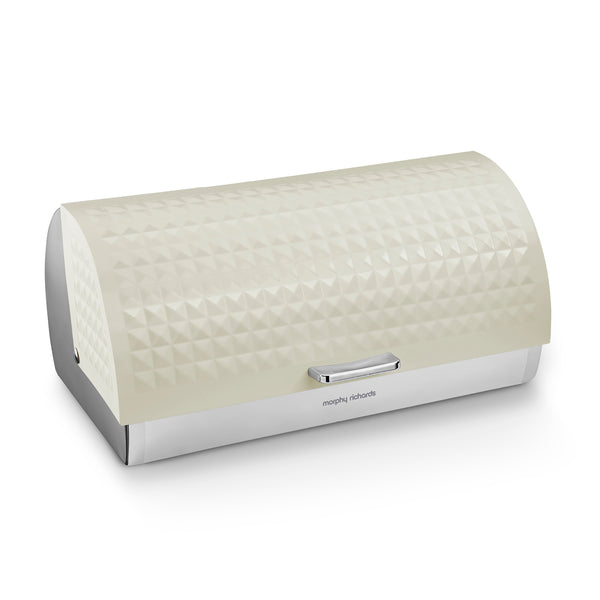 Dimensions Roll Top Bread Bin Ivory Cream