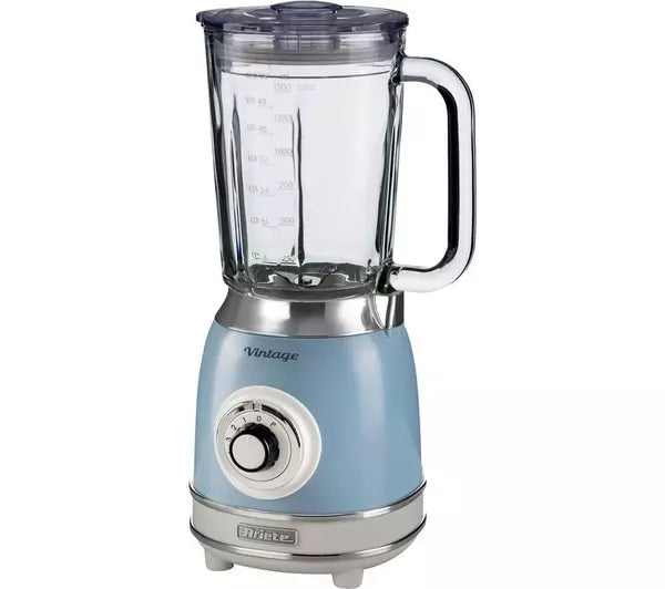 Ariete AR8305 1000W Vintage Glass Jug Blender Blue