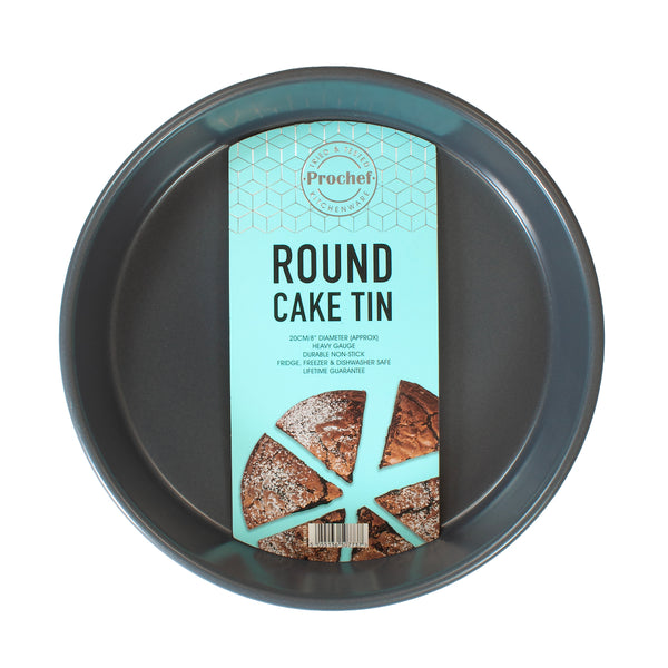 Prochef BKW1013GE 8 Inch Round Cake Pan 0.8mm
