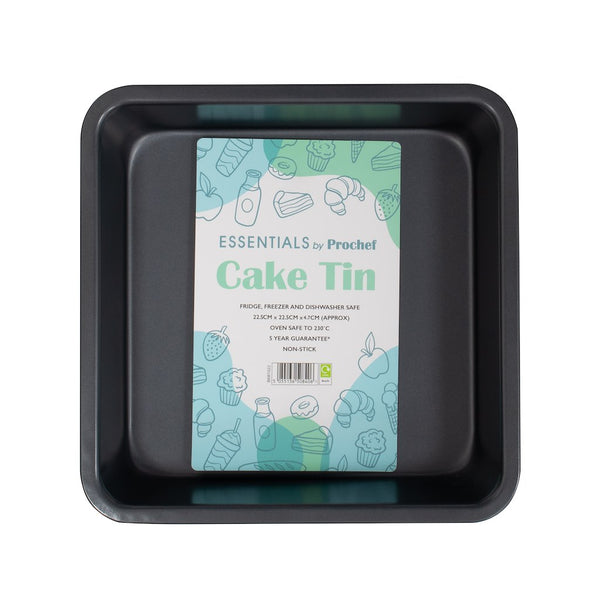Essentials BKW1022GE 8Inch Square Cake Pan 0.4mm Gauge
