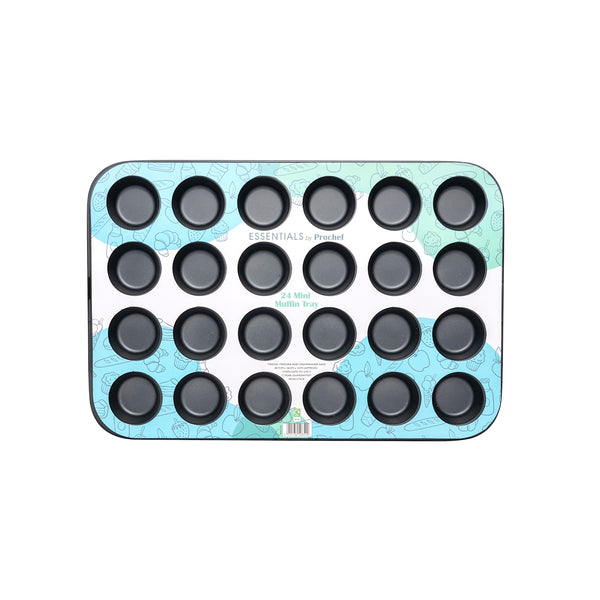 Essentials BKW1034GE 24 Cup Mini Muffin Pan 0.4mm Gauge