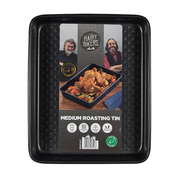 Hairy Bikers BKW1677GE Medium Roasting Tin 0.8mm- Black