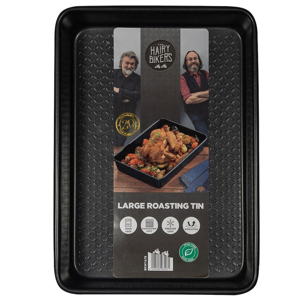 Hairy Bikers BKW1678GE Large Roasting Tin 0.8mm-Black