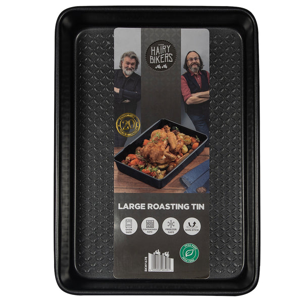 Hairy Bikers BKW1678GE Large Roasting Tin 0.8mm-Black