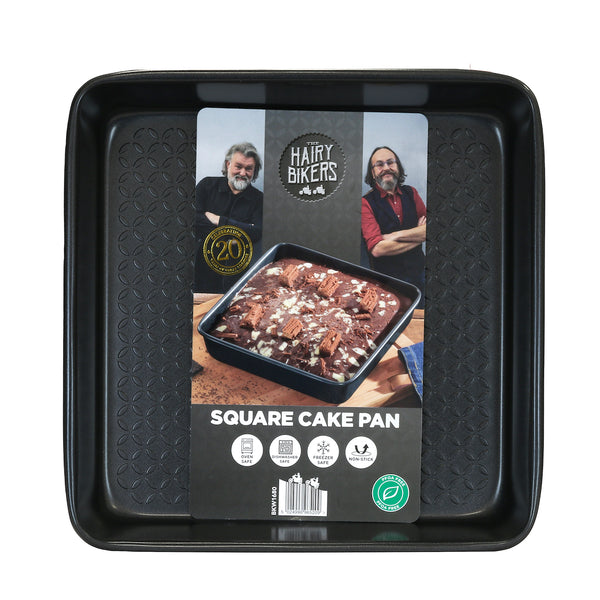 Hairy Bikers BKW1680GE Square Cake Tin 0.8mm- Black