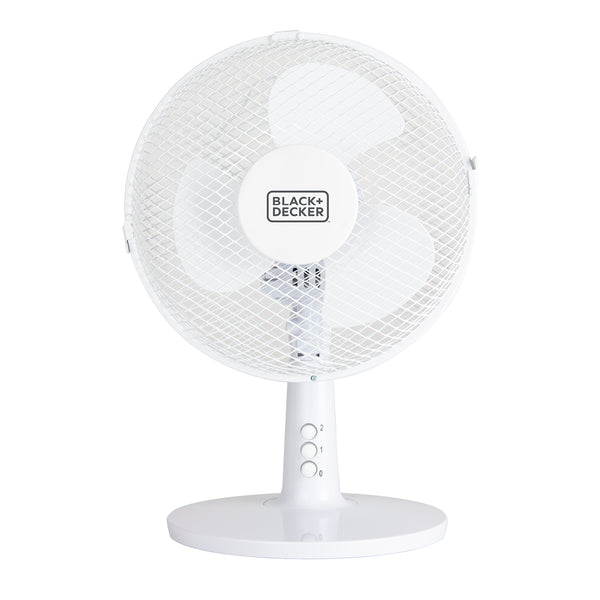 9 Inch Desk Fan with Long Life Motor White