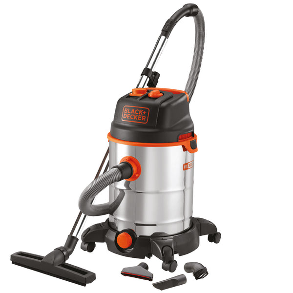 30L 1.6KW Wet Dry Vacuum 19KPA Stainless Steel