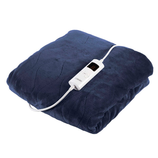 Carmen C81148BLU Fleece Electric Over Blanket