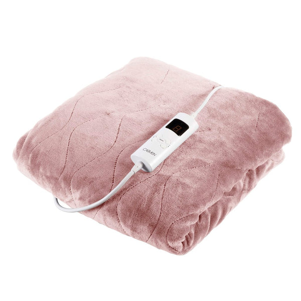 Carmen C81148PNK Fleece Electric Over Blanket