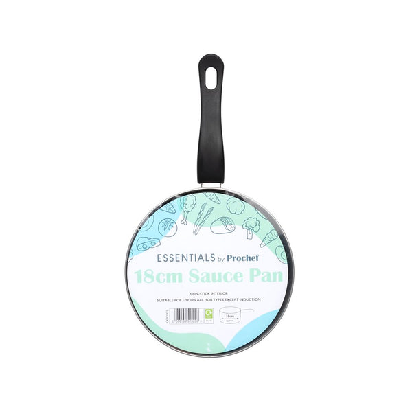 Essentials CKW1003GE Pan & Lid Carbon Steel 18cm