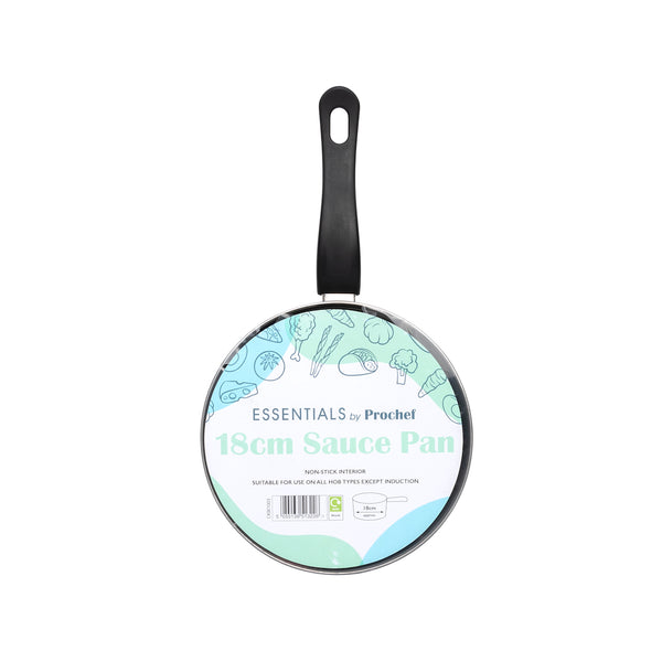 Essentials CKW1003GE Pan & Lid Carbon Steel 18cm