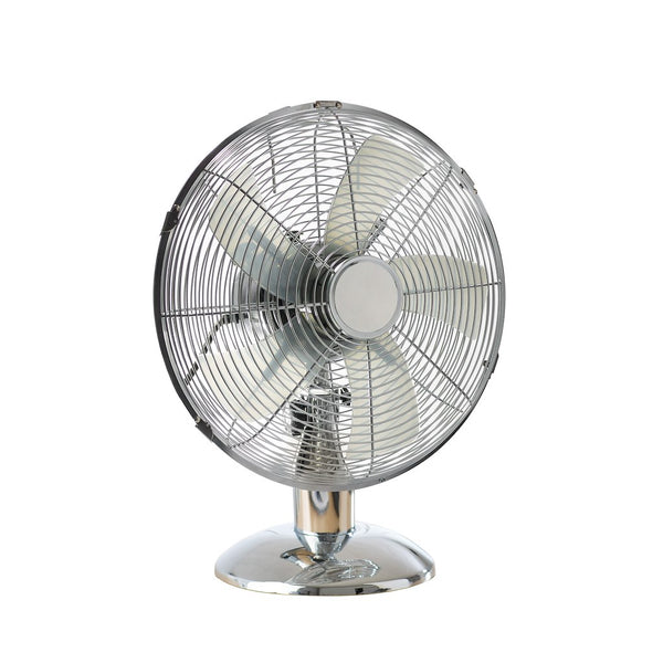 Daewoo COL1607GE 12 Inch Metal Desk Fan - Chrome