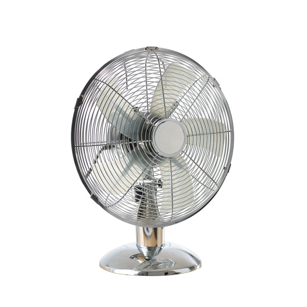 Daewoo COL1607GE 12 Inch Metal Desk Fan - Chrome