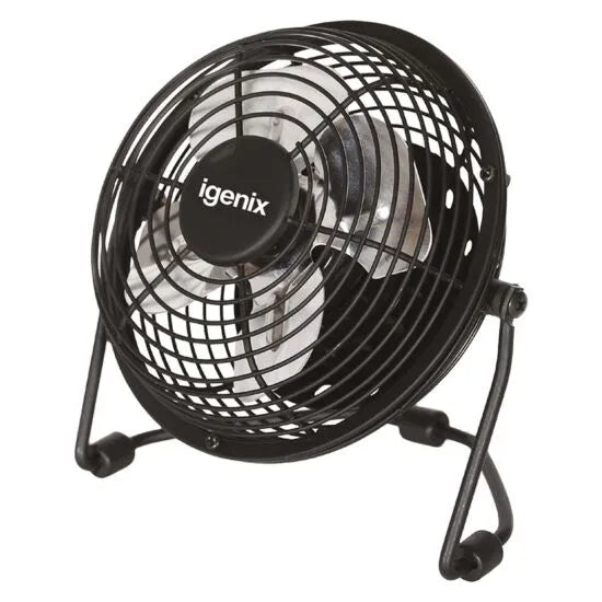 Igenix DF0004 4 Inch USB Desk Fan Black
