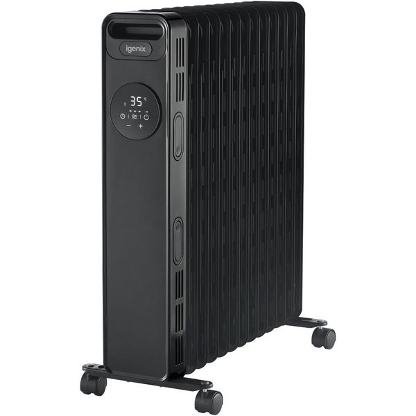 Igenix IG2626BL 2500W Digital Oil filled Radiator Black