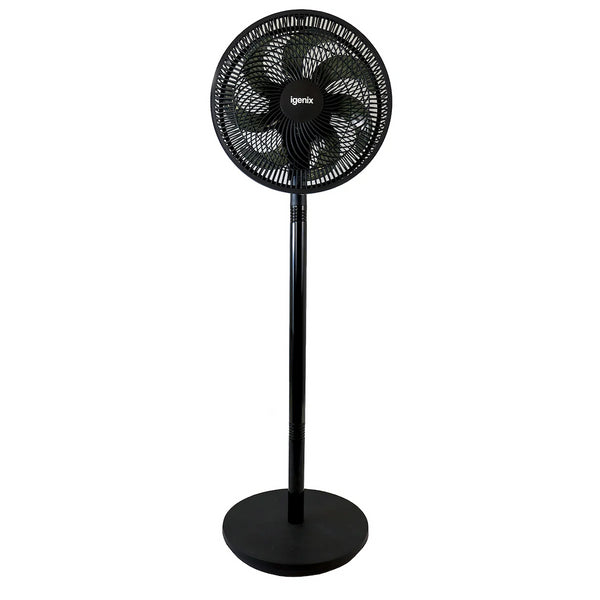 Igenix IGFP012B 12 Inch 7 Bladed Pedestal Fan - Black