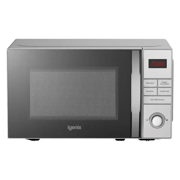 Igenix 800W 20L Stainless Steel Manual Microwave