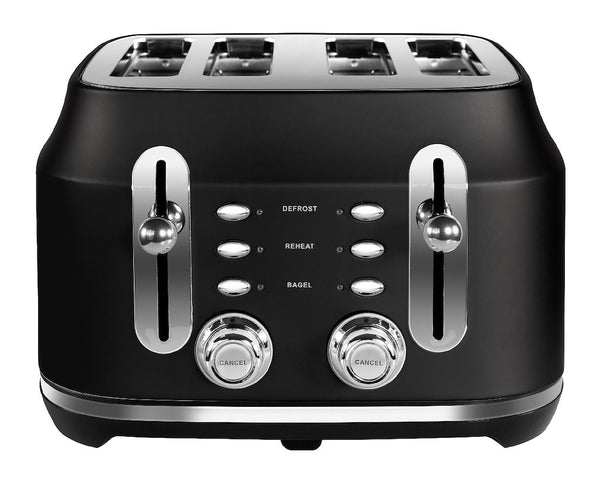 Rangemaster RMCL4S201BK  Classic 4 Slice Toaster - Matt Black