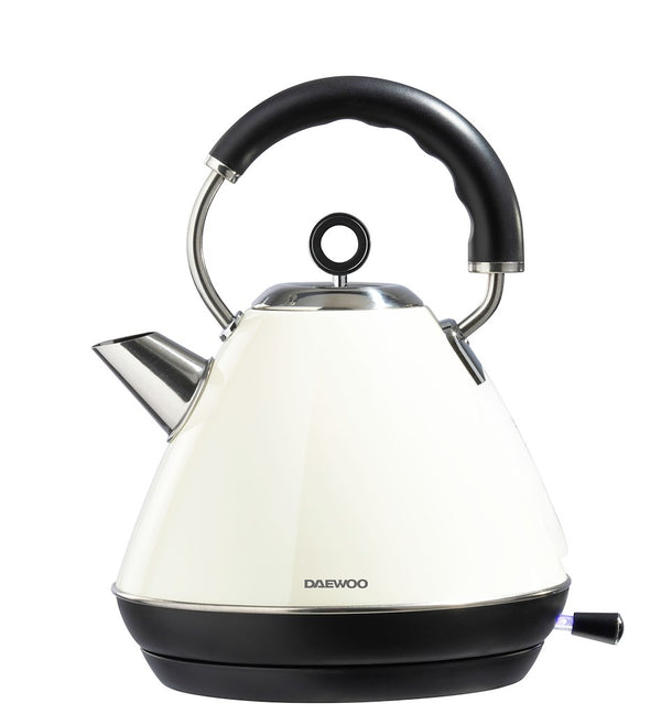Daewoo SDA1576GE Kensington 1.7L 3KW Pyramid Kettle - Cream