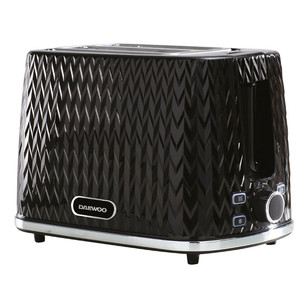 Daewoo SDA1774GE Argyle 2 Slice Toaster Black