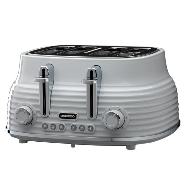 Daewoo SDA2484GE Sienna 4 Slice Toaster Grey