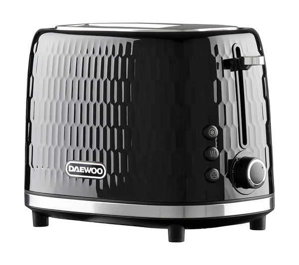 Daewoo SDA2605GE 2 Slice Honeycomb Toaster Black