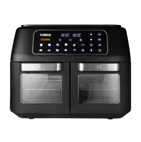 Vortx 11L Vizion Dual Oven Air Fryer Digital Black