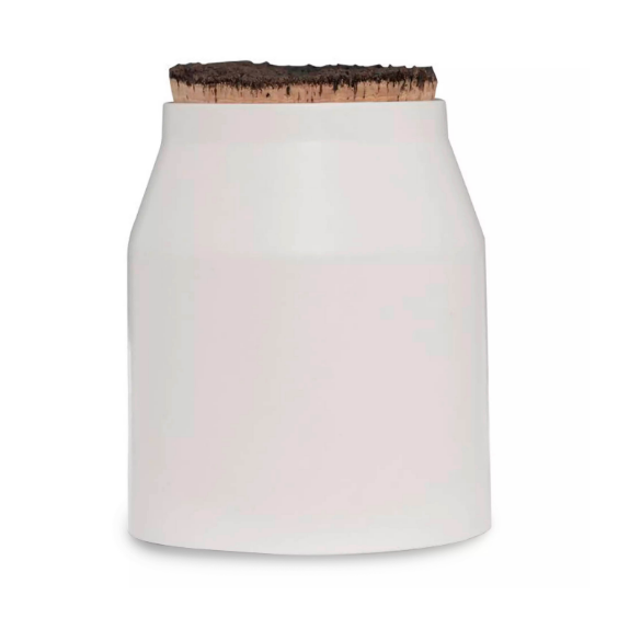 Medium Ceramic Storage Jar with Weathered Cork Lid