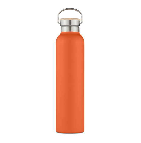 750ml Bottle with Bamboo Lid Stainless Steel - Turmeric