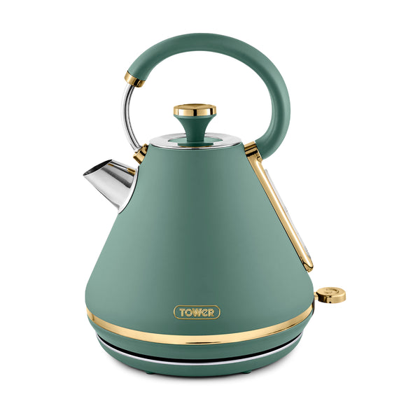 Cavaletto 3KW 1.7 Litre Pyramid Kettle Jade with Champagne Accents