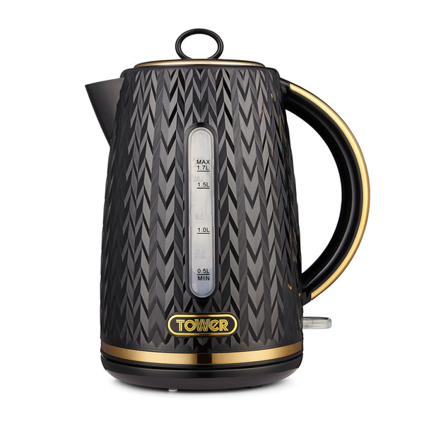 Empire 3KW 1.7L Kettle Black with Brass Accents