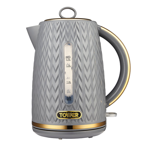 Empire 3KW 1.7L Kettle Grey with Brass Accents