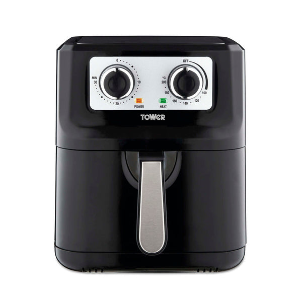 Tower T17090 Vortx 5L Manual Single Basket Air Fryer - Black