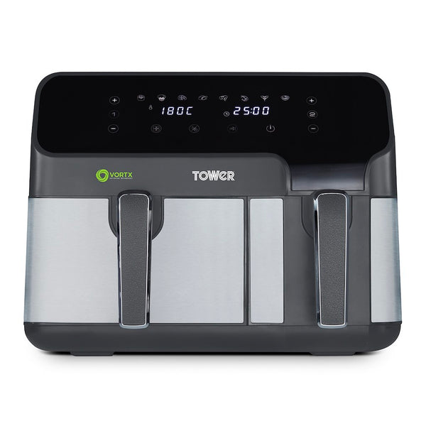 Tower T17099 Eco Duo Air Fryer Grey Digital 5.2L + 3.3L