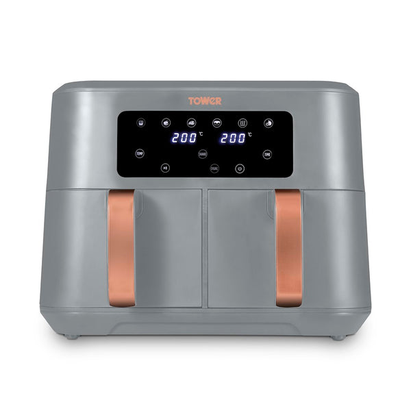 Tower T17137GRY Vortx 8.5L Dual Basket Air Fryer - Grey