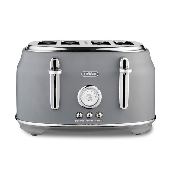 Tower T20065GRY Renaissance 4 Slice Toaster