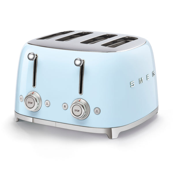 50s 4 by 4 Slice Toaster Blue