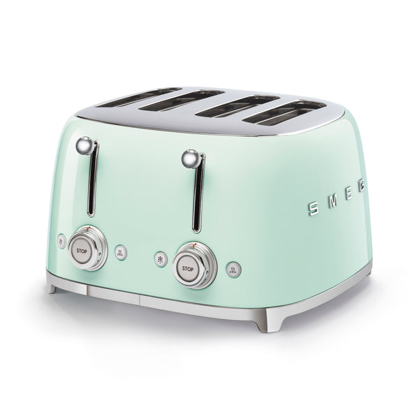 50s 4 by 4 Slice Toaster Pastel Green