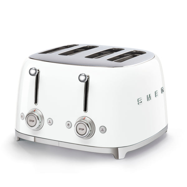 50s 4 by 4 Slice Toaster White