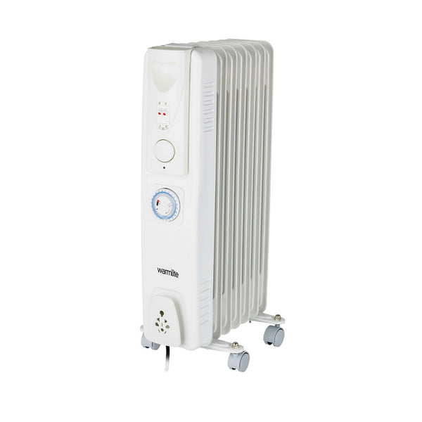Warmlite WL43003YTW 1500W Oil Filled Radiator with Timer - White