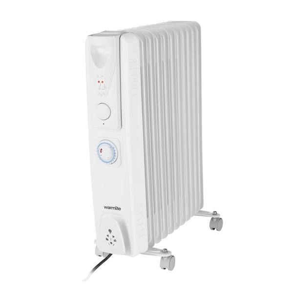 Warmlite WL43005YTW 2500W Oil Filled Radiator with Timer - White