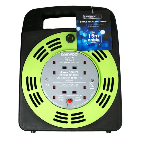 4-Way 15m Handbag Extension Reel