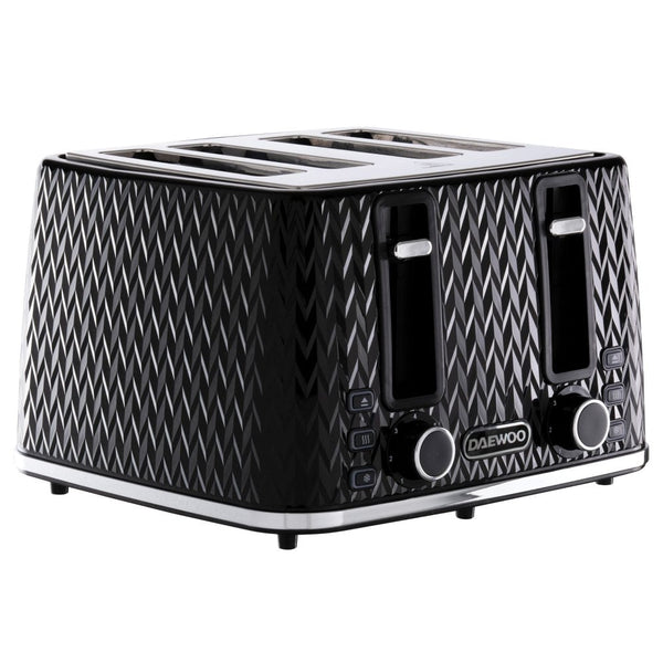 Black Argyle 4 Slice Toaster