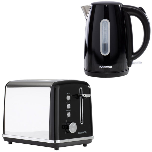 Black Kensington Jug Kettle & 2-Slice Toaster Set