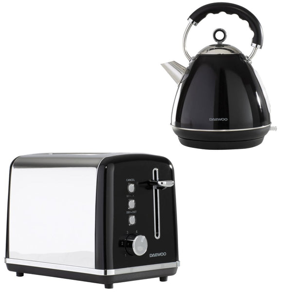 Black Kensington Pyramid Kettle & 2-Slice Toaster Set