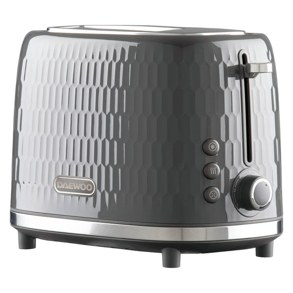 Grey Honeycomb 2 Slice Toaster