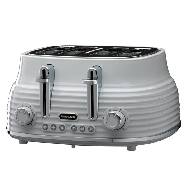 Grey Sienna 4 Slice Toaster