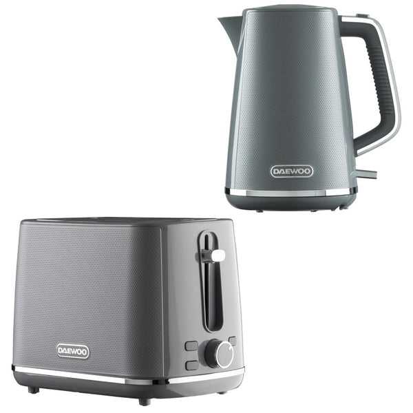 Grey Stirling Jug Kettle & Toaster Set